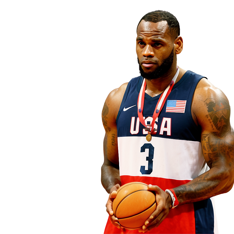 Lebron James And Team Usa Png 05232024