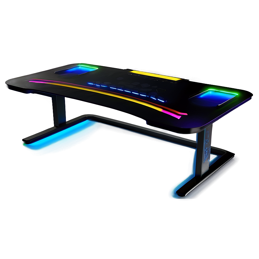 Led Gaming Desk Setup Png Cml