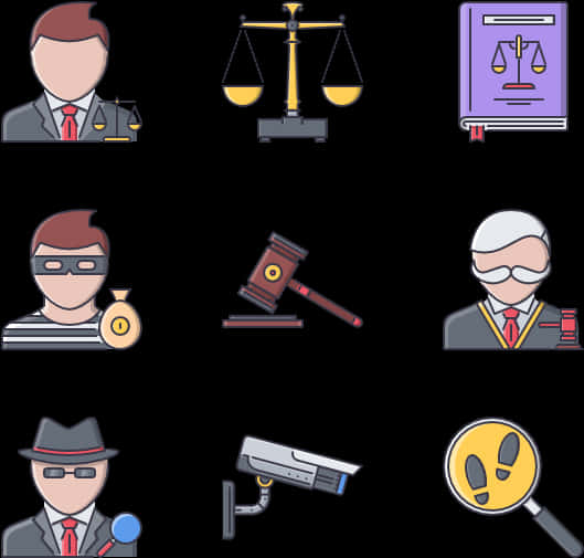 Legal Professionand Justice Icons