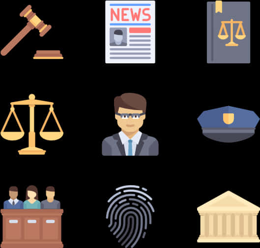 Legal System Icons Set