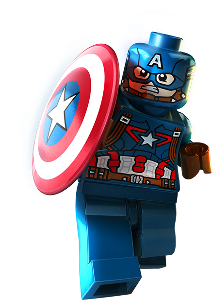 Lego Captain America Action Pose