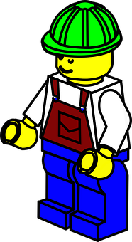 Lego Construction Worker Figure