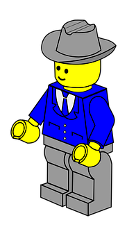 Lego Figurein Blue Suitand Hat