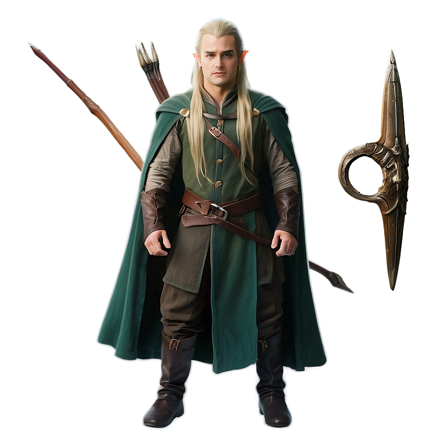 Legolas In Elvish Robe Png Pyu18