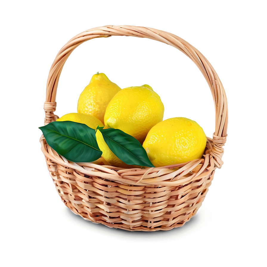 Lemon In Basket Png 05042024