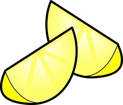 Lemon Slices Vector Illustration PNG with transparent background