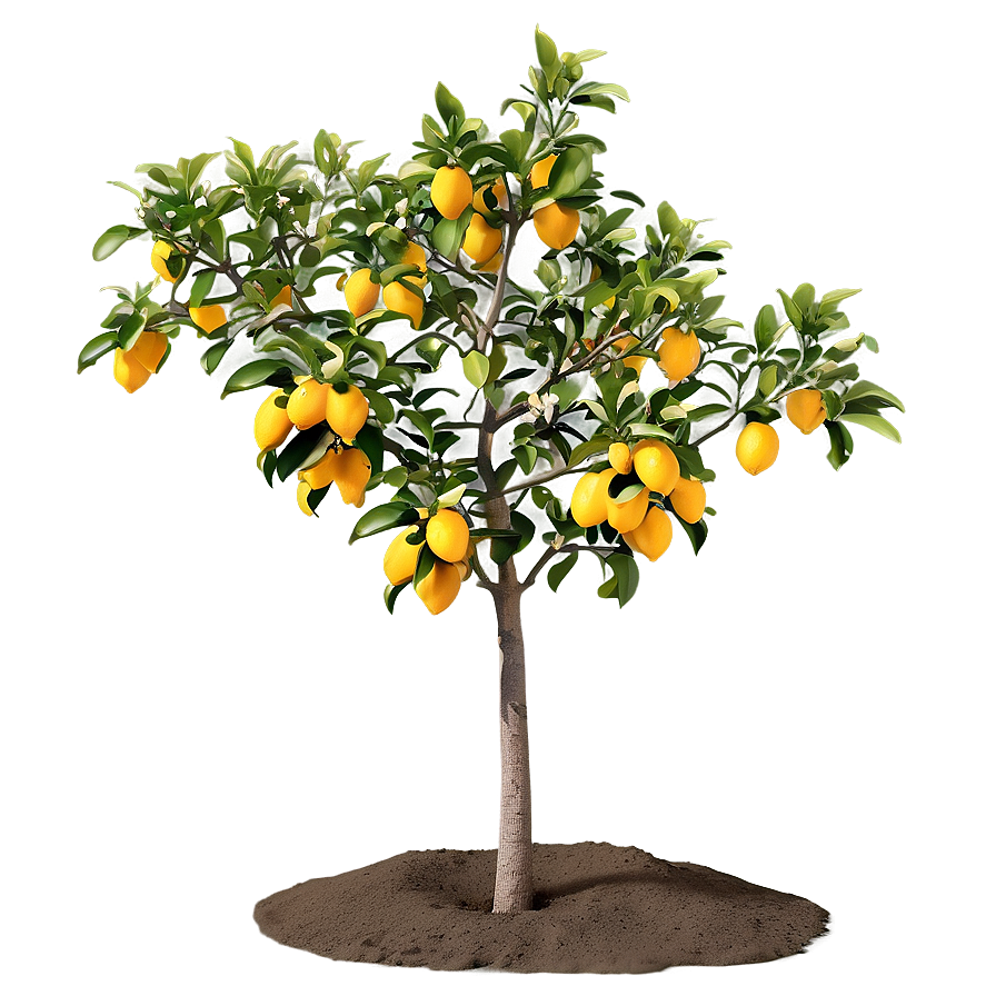 Lemon Tree In Spring Png Vjl21