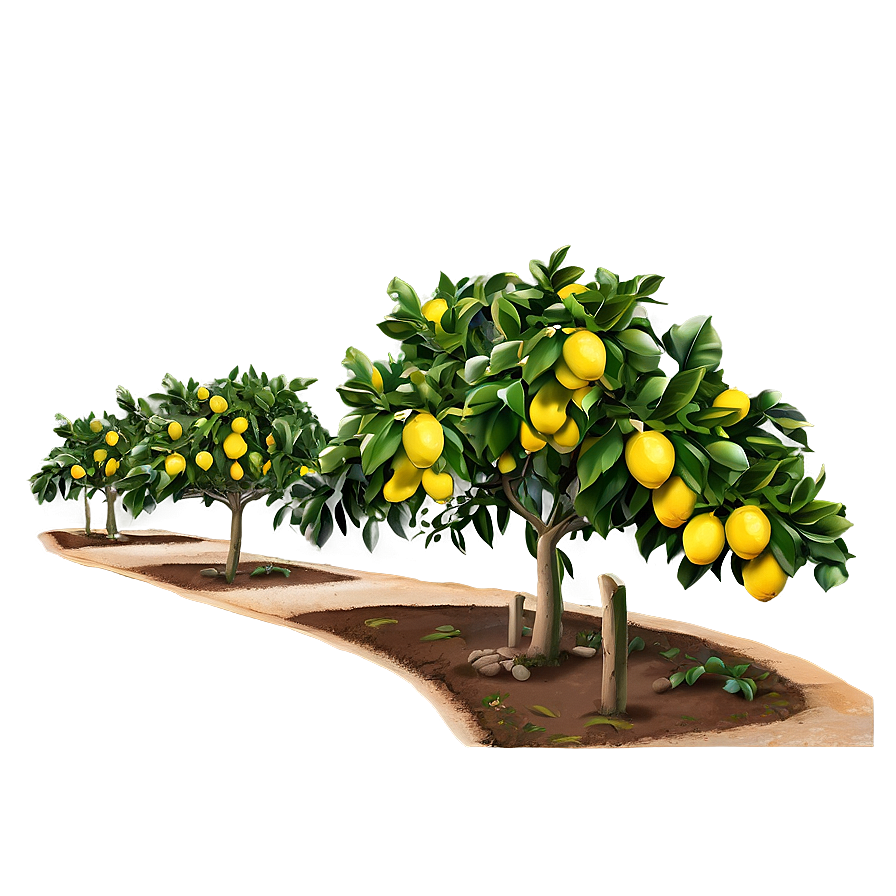 Lemon Tree With Pathway Png 06212024