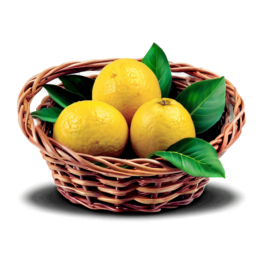 Lemons Basket Png Vrd64