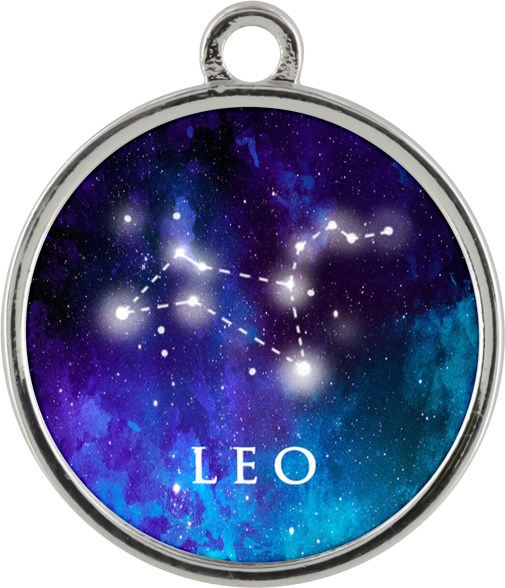 Leo Zodiac Sign Starry Night Blue Silver Plated And - Bracelet, HD Png Download PNG with transparent background