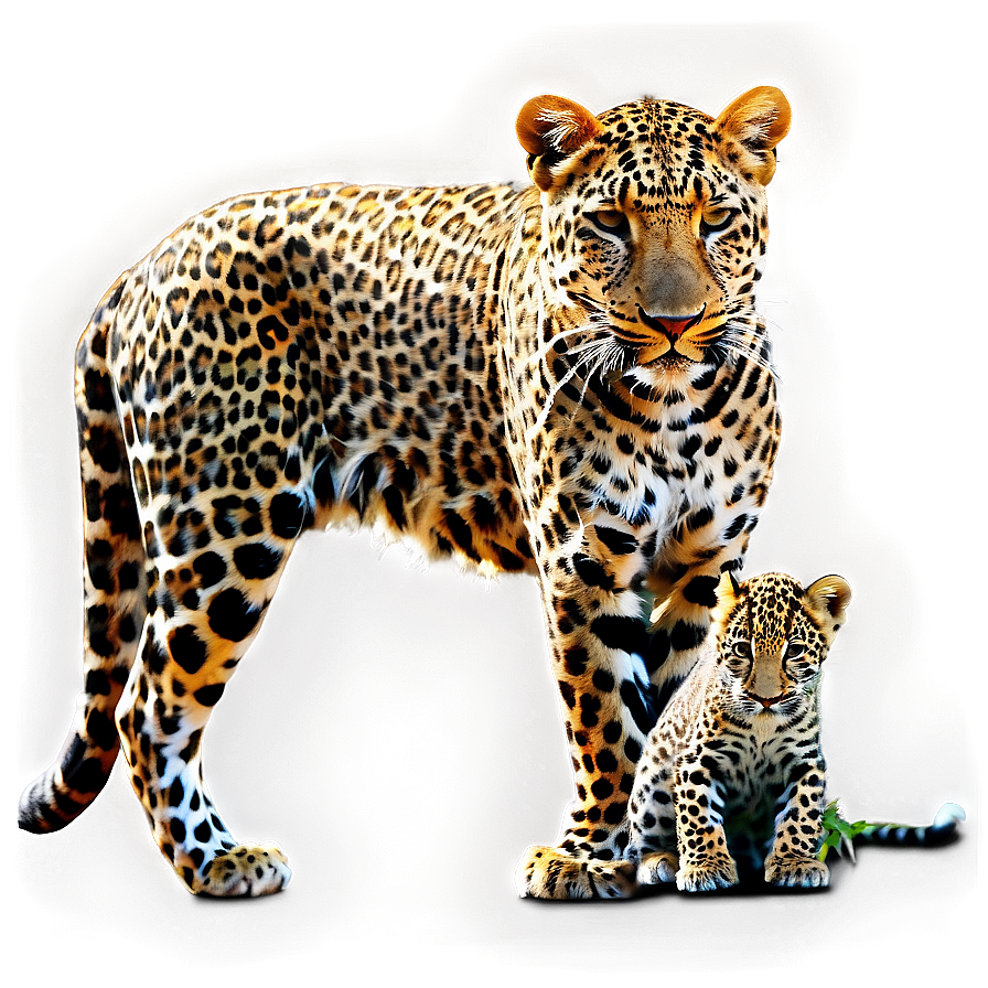 Leopard Family Silhouette Png 06112024