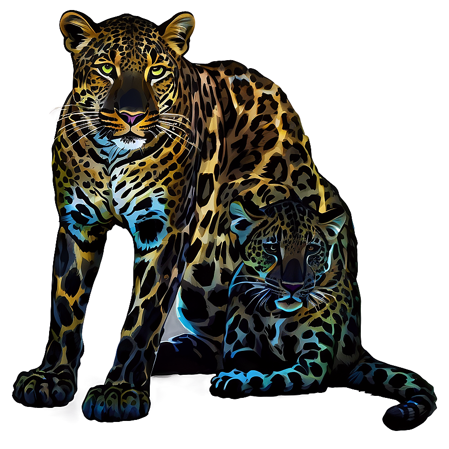 Leopard Family Silhouette Png 91