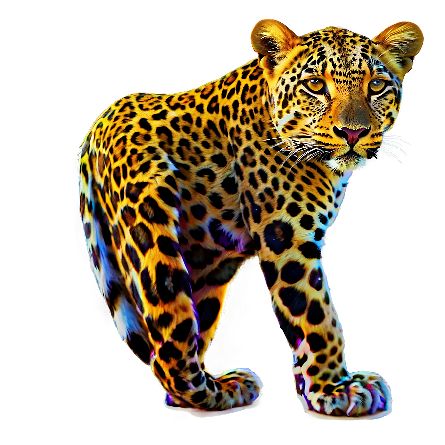 Leopard In Sunset Glow Png 06112024