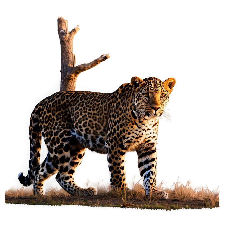 Leopard In Sunset Glow Png 46