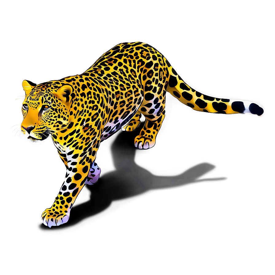 Leopard In Sunset Glow Png Jcc