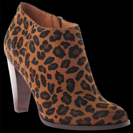 Leopard Print Ankle Boot PNG with transparent background