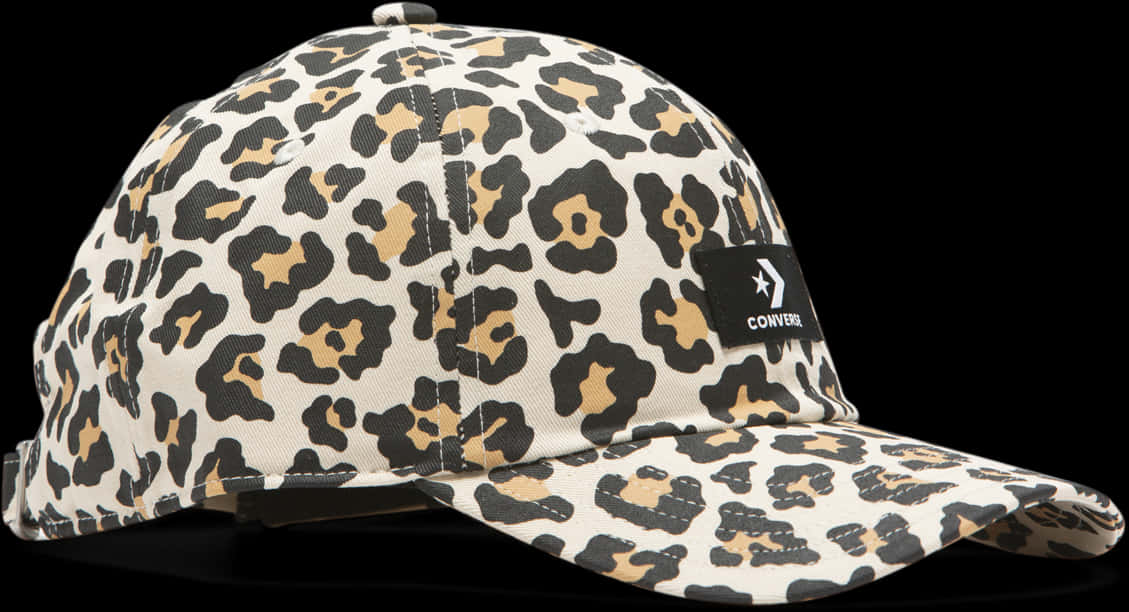 Leopard Print Converse Cap PNG with transparent background