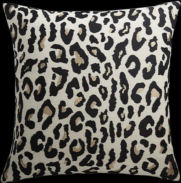 Leopard Print Cushion Cover PNG with transparent background