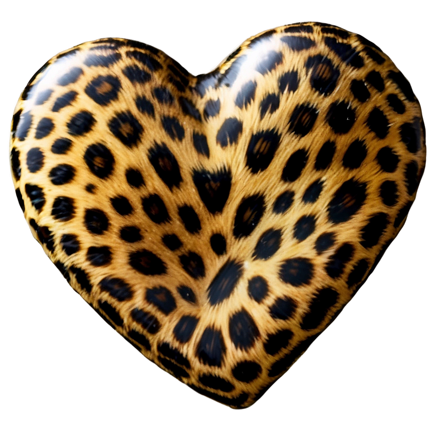 Leopard Print Heart Png Hnx27