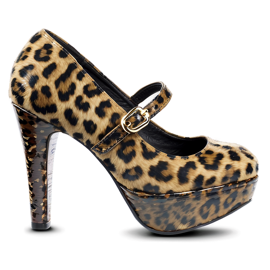 Leopard Print High Heels Png 06122024