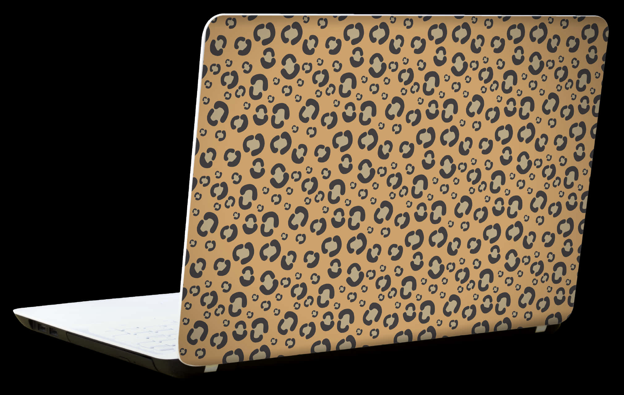 Leopard Print Laptop Cover PNG with transparent background