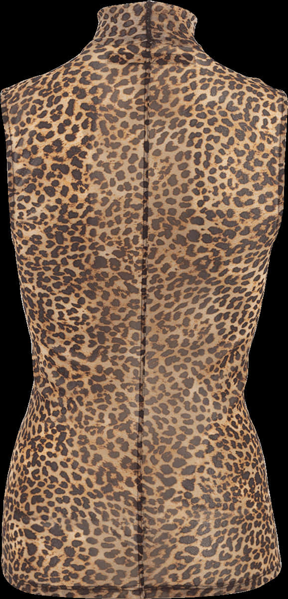 Leopard Print Mannequin Torso PNG with transparent background