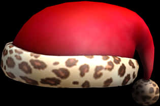 Leopard Print Santa Hat3 D Render