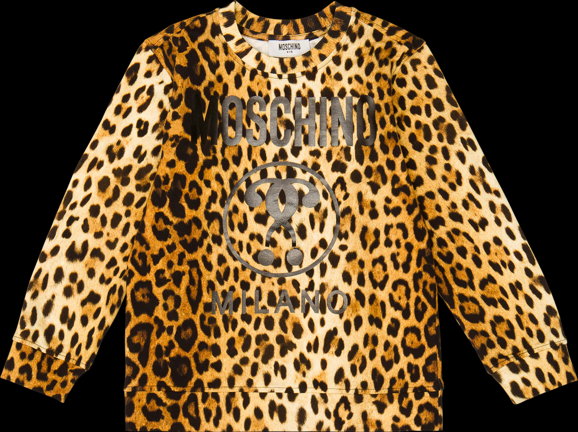 Leopard Print Sweaterwith Logo PNG with transparent background