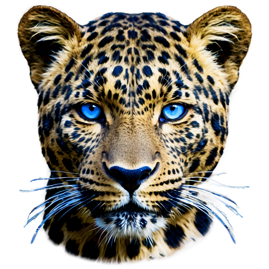 Leopard With Blue Eyes Png 06112024