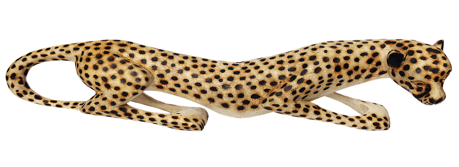 Leopardin Motion Black Background PNG with transparent background
