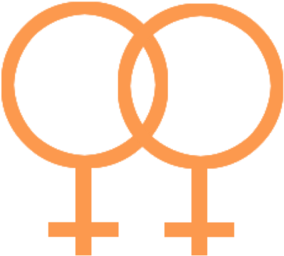 Lesbian Symbol Graphic PNG with transparent background