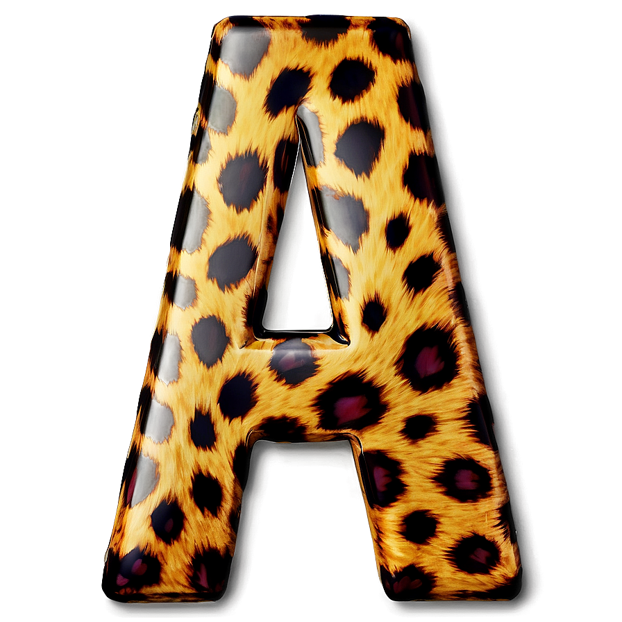 Letter A In Animal Print Png Dmc