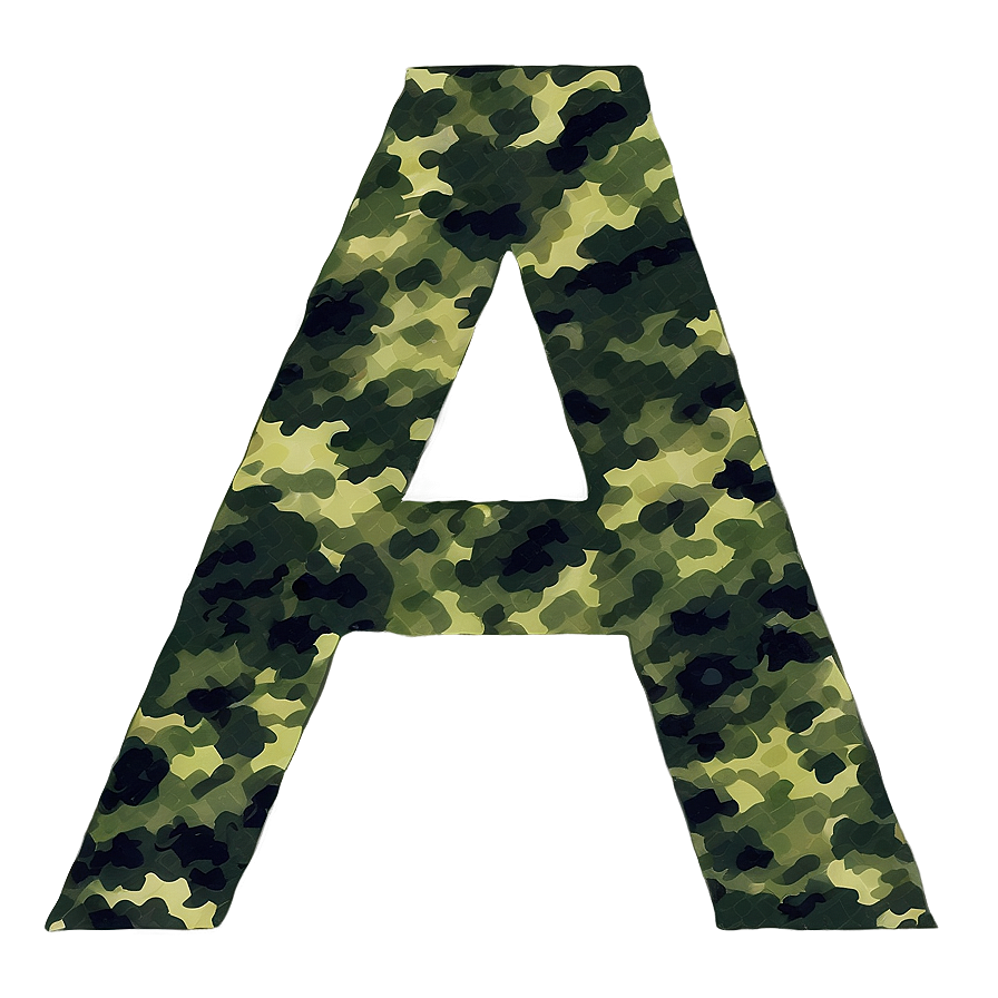 Letter A In Camouflage Style Png Whp37