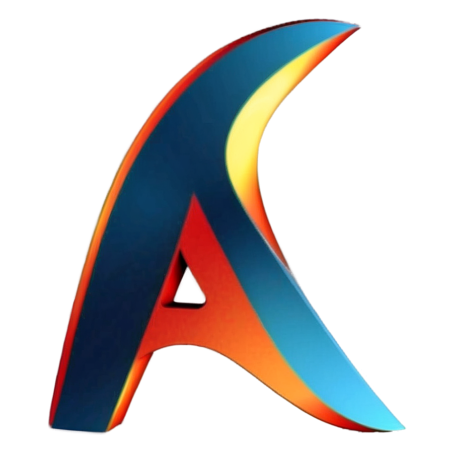 Letter A In Flame Style Png Jsv