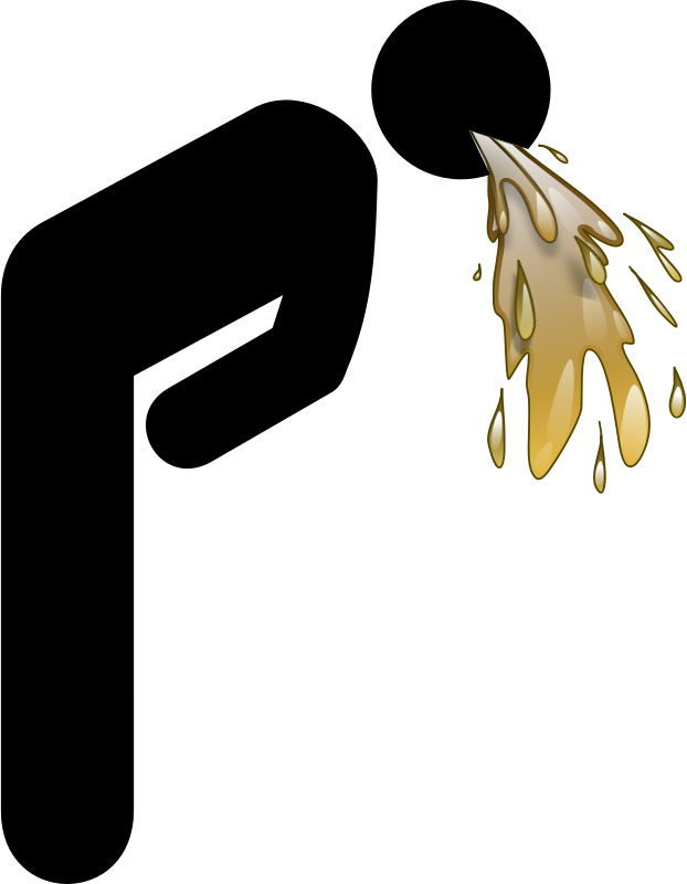 Letter P Vomiting Emoji PNG with transparent background