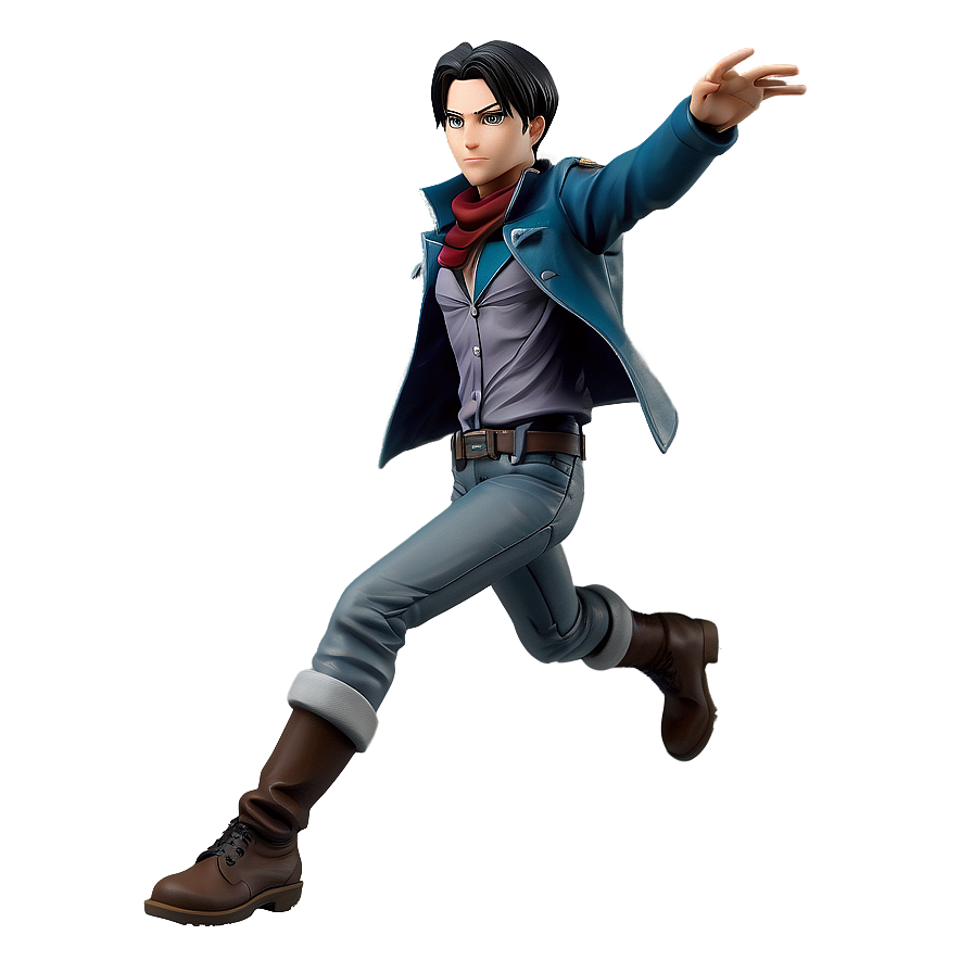 Levi Ackerman Action Pose PNG kmr32 PNG with transparent background
