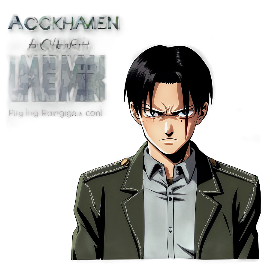 Levi Ackerman Angry Expression PNG iso20 PNG with transparent background