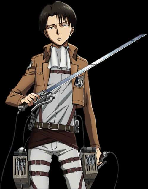 Levi Ackerman Attackon Titan Character PNG with transparent background