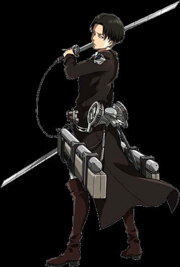 Levi Ackerman Attackon Titan PNG with transparent background