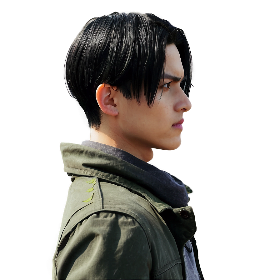 Levi Ackerman Side Profile PNG 06112024 PNG with transparent background