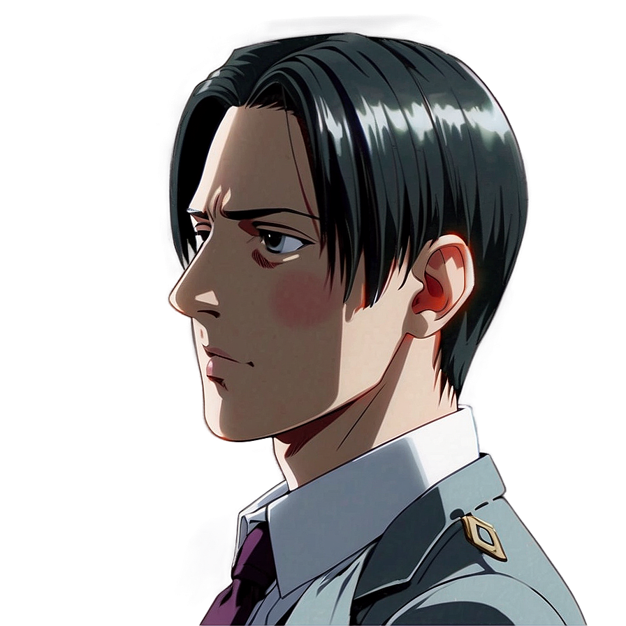 Levi Ackerman Side Profile PNG lqe58 PNG with transparent background