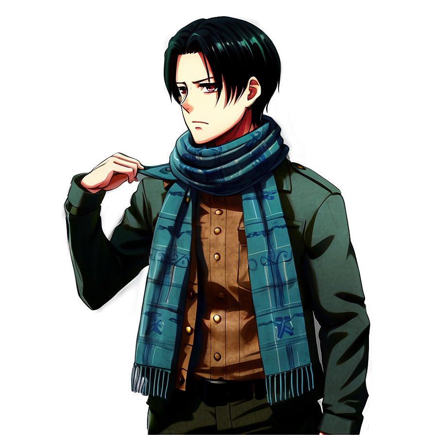 Levi Ackerman With Scarf Png 06112024