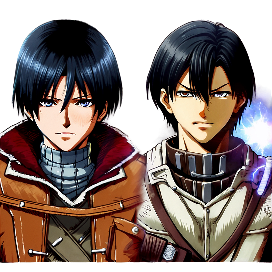 Levi and Mikasa Together PNG wbr29 PNG with transparent background