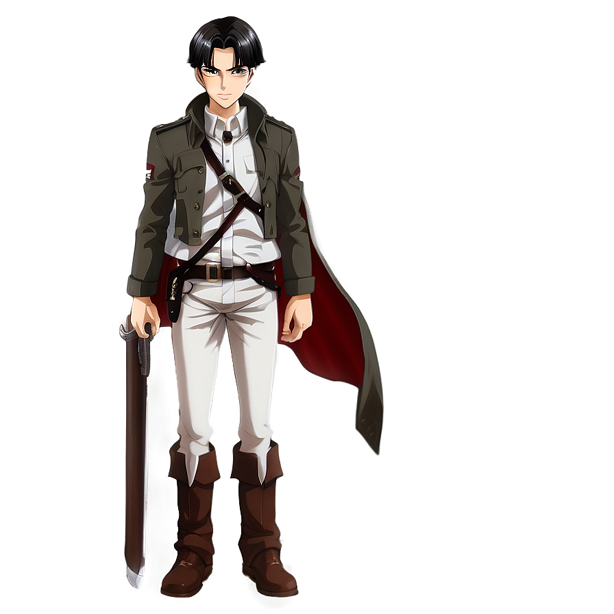 Levi Full Body Illustration PNG 22 PNG with transparent background