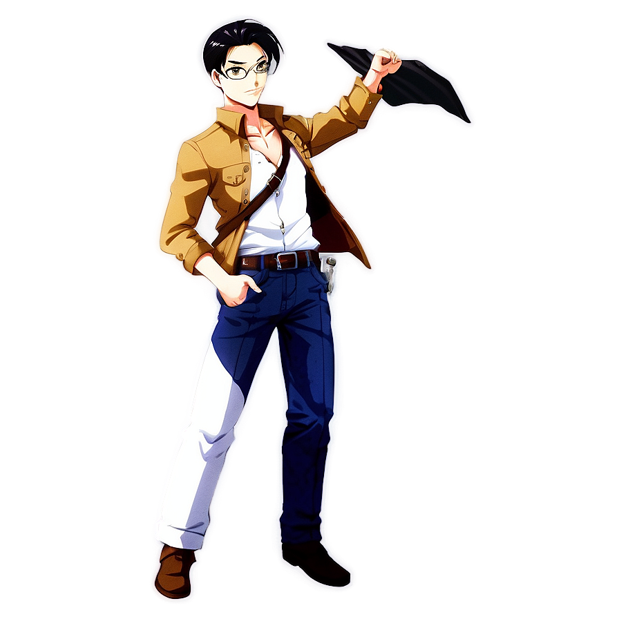 Levi in Action Pose PNG lns63 PNG with transparent background