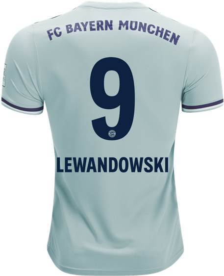 Lewandowski Bayern Munich Jersey Number9 PNG with transparent background