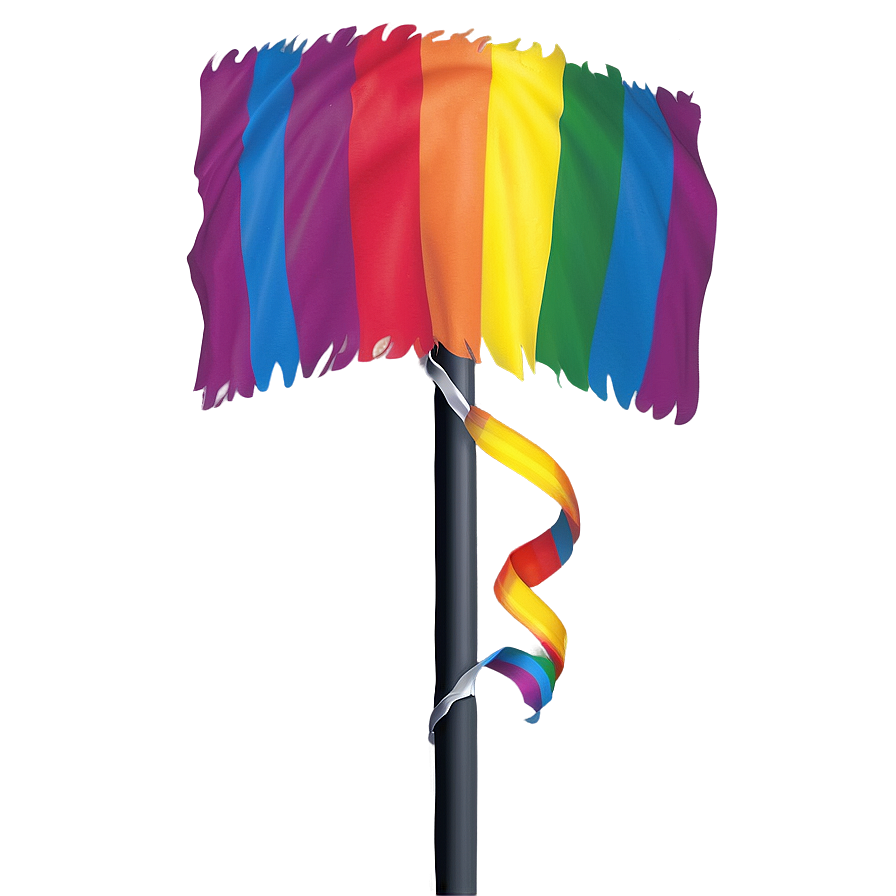 Lgbt Flag On Pole Png 89