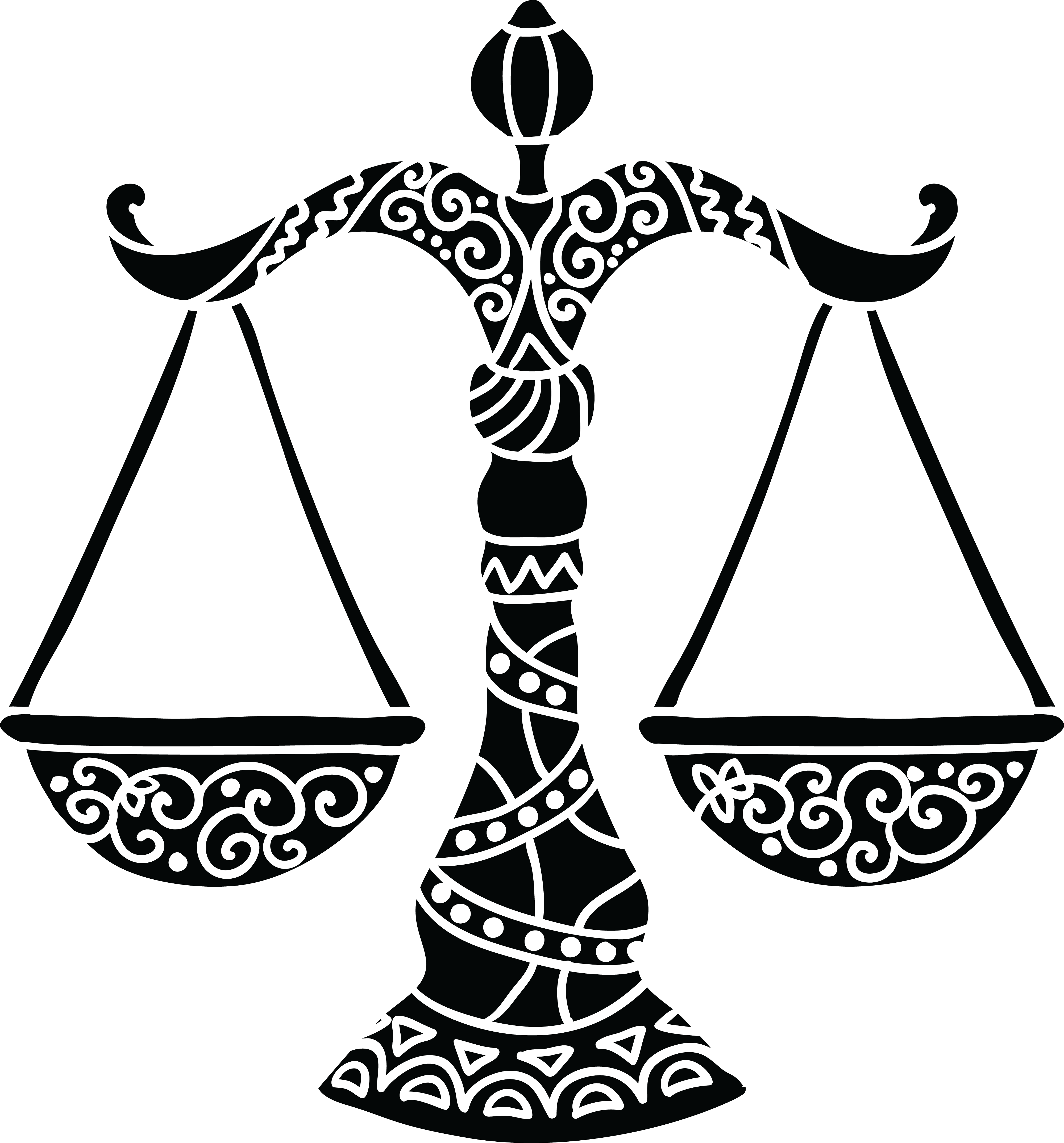 Libra Zodiac Symbol Balance Scale PNG with transparent background