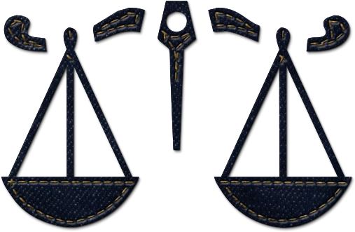 Libra Zodiac Symbol Denim Texture