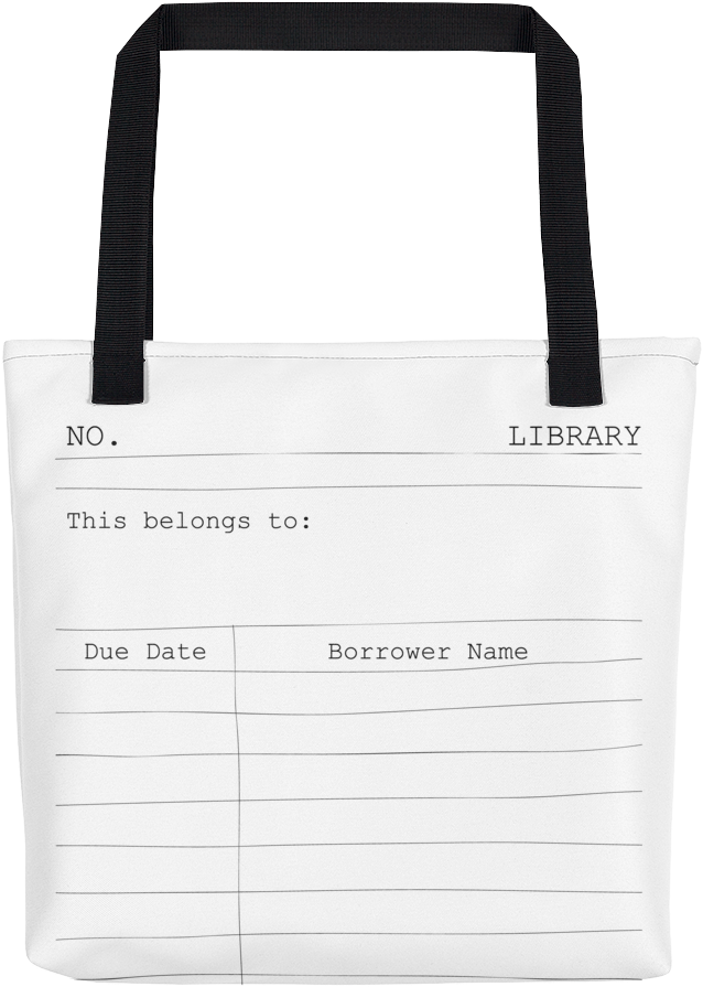 Library Checkout Tote Bag